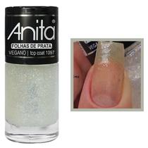 ANITA - Esmalte Glitter - Top Coat Folhas de Prata - 10ml