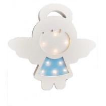 Anjinho Azul Luminária Infantil Led Mdf Luz Enfeite Anjinho Azul Luminária Infantil Led Mdf Luz Enfeite