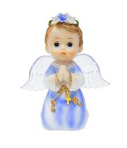 Anjinho Azul Oração 15cm - Enfeite Resina