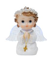 Anjinho Branco Oração 15cm - Enfeite Resina - Minas de Presentes