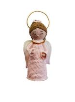 Anjinho da guarda amigurumi feito a mão - BATIZADO LEMBRANÇA TERÇO