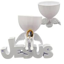 Anjinho da Guarda Nossa Senhora da Conceição Jesus 3d Vaso Anjinho da Guarda Nossa Senhora da Conceição Jesus 3d Vaso
