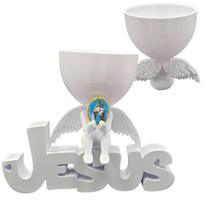 Anjinho da Guarda Nossa senhora do Livramento Jesus 3d Vaso Anjinho da Guarda Nossa senhora do Livramento Jesus 3d Vaso