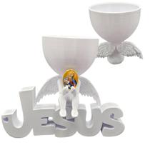 Anjinho da Guarda Nossa Senhora Rosario Jesus 3d Decoração Anjinho da Guarda Nossa Senhora Rosario Jesus 3d Decoração