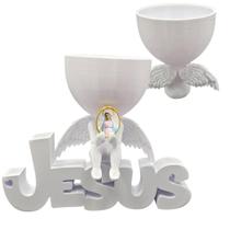 Anjinho da Guarda Rainha da Paz Jesus 3d Decoração Vaso