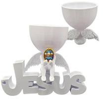 Anjinho da Guarda Santa Ceia Jesus 3d Decoração Vaso Anjinho da Guarda Santa Ceia Jesus 3d Decoração Vaso