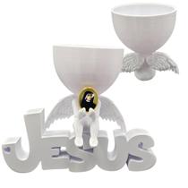 Anjinho da Guarda Santa Faustina Jesus 3d Decoração Vaso
