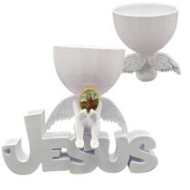 Anjinho da Guarda Santa Helena Jesus 3d Decoração Vaso
