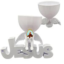 Anjinho da Guarda São Francisco Jesus 3d Decoração Vaso