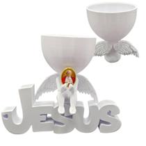 Anjinho da Guarda São João Paulo ll Jesus 3d Decoração Vaso