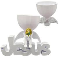 Anjinho da Guarda São Pedro Jesus 3d Decoração Vaso