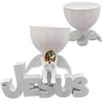 Anjinho da Guarda Tres Reis Magos Jesus 3d Decoração Vaso