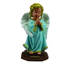 Anjo da Guarda em Oração Azul em Borracha 21cm