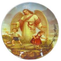 Anjo Da Guarda Prato Com Suporte