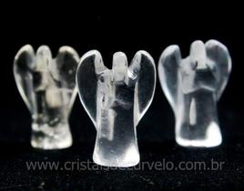 Anjo de Cristal Lapidado 3,5 cm - Quartzo Hialino - Sem Furo Anjo de Cristal Lapidado 3,5 cm - Quartzo Hialino - Sem Furo