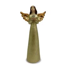 Anjo Dourado de Resina Pomba Pequeno Decorativo 14cm Anjo Dourado de Resina Pomba Pequeno Decorativo 14cm