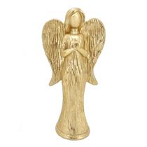 Anjo Dourado em Resina Enfeite de Natal Decoração 17cm Anjo Dourado em Resina Enfeite de Natal Decoração 17cm