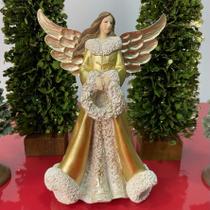 Anjo Dourado Guirlanda - 24cm
