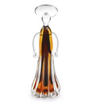 Anjo Em Cristal Murano Marrom São Marcos 32,5cm