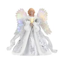 Anjo Fada De Árvore De Natal Topper, decoração festiva Do Ornamento Superior Da Árvore Do Xmas