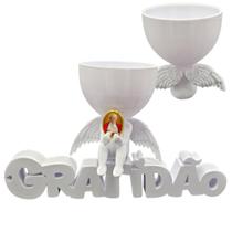 Anjo Imagem Decoração Oração São João Paulo ll Gratidão 3D