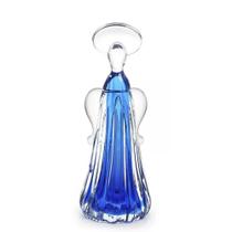 Anjo Imagem Vidro Cristal Murano Azul São Marcos 2810,5cm