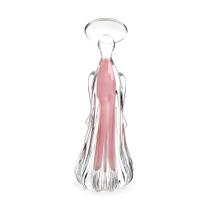 Anjo Médio Cristal Murano Rose Quartz São Marcos 28x10x10cm Anjo Médio Cristal Murano Rose Quartz São Marcos 28x10x10cm