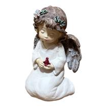 Anjo Natalino Decorativo Branco em Resina - 15cm Anjo Natalino Decorativo Branco em Resina - 15cm