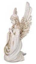 Anjo Rezando Protetor de Resina cor Branco Envelhecido - Decore Casa