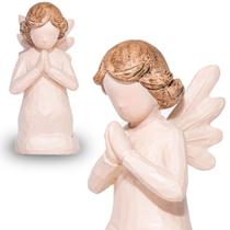 Anjo Rezando Sentado De Resina 12cm Altura