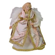 Anjo Rosa Enfeite Decoração De Luxo Arvore De Natal 18cm