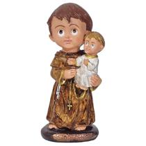 Anjo Santo Baby De Santo Antonio Com Jesus No Colo Em Gesso - M3 Decoração