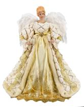 Anjo Topo Arvore Natal Creme Decoração Enfeite Grande 60cm