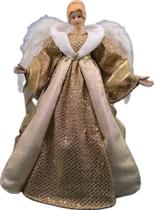 Anjo Topo Arvore Natal Gold Enfeite Casa Grande 60Cm
