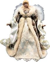 Anjo Topo Arvore Natal Marrom Decoração Enfeite Casa 30Cm Anjo Topo Arvore Natal Marrom Decoração Enfeite Casa 30Cm