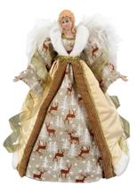 Anjo Topo Arvore Natal Marrom Decoração Enfeite Casa 40Cm