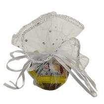 Ankirol, 100 unidades, organza branca transparente, cordão, bolsas de lembrancinhas de 26 cm