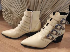 Ankle Boot cano curto - Creme Vanila