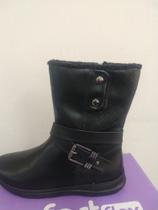 Ankle Boot Sintético Fem vegetal plus preto