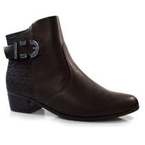 Ankle Boots Feminino Comfortflex Marrom 23-86301