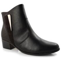Ankle Boots Feminino Comfortflex Preto 23-86302