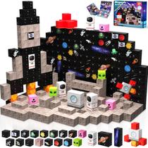 Annexfun 100PCS Bloques Magnéticos de Construcción Cohete Espacial Juguete STEM
