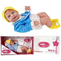 Anny Doll Baby Ruiva Boneca Menina Bebê Reborn Realista 42cm Com Certidão De Nascimento - Cotiplas