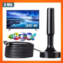 Antena 3/5 Metro Digital Interna Externa Full Hdtv 4K Cabo Grande antena digital para tv e conversor