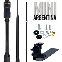 Antena Base Embutida Black Px Mini Argentina 200w 1,07m + Suporte Carroceria Caminhonete