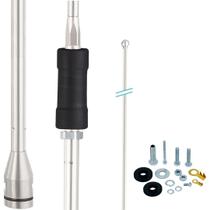 Antena Base Embutida Cromada Px 11m Mini Argentina 200w 1,08m + Kit Parafusos Anti-Furto