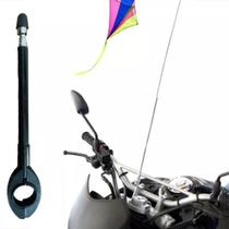 Antena Corta Linha Pipa Moto Retrátil Inox Guidão