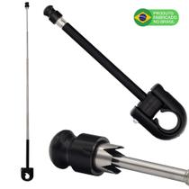 Antena Corta Pipa Moto Retrátil Guidao Aço Inox Preta M5B