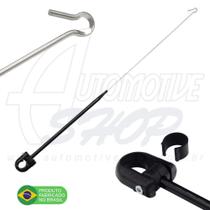 Antena Corta Pipa Moto Retrátil Guidao Aço Inox Preto M11A