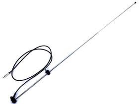 Antena Cromada Lateral Telescópica 3 Estágios Com Cabo Kombi